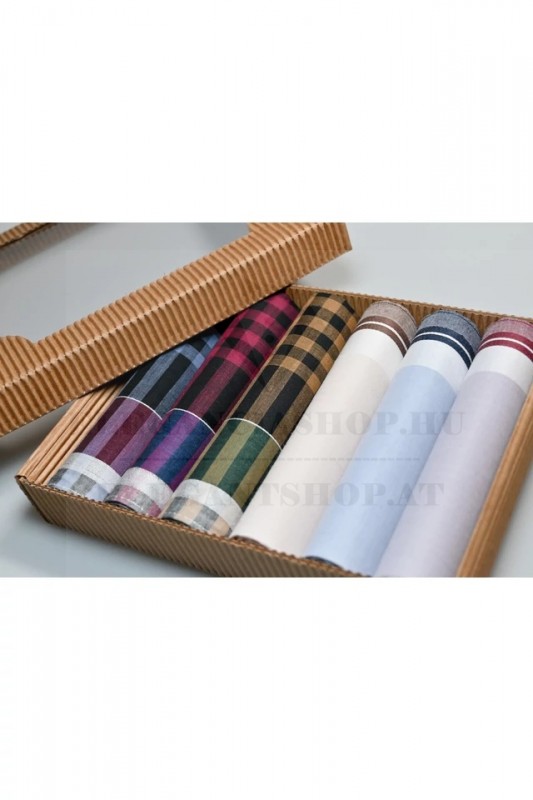      Ajándék zsebkendő szett - 6 db/csomag Pamut zsebkendő