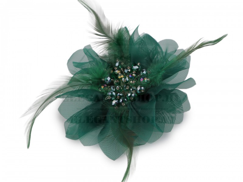 Bross csiszolt üveggyöngyökkel és tollal Kitűzők, Brossok Bross csiszolt üveggyöngyökkel és tollal Kitűzők, Brossok