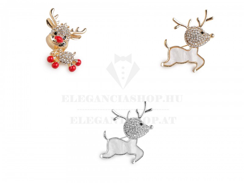 Bross csiszolt kövekkel - Rénszarvas Kitűzők, Brossok Bross csiszolt kövekkel - Rénszarvas Kitűzők, Brossok