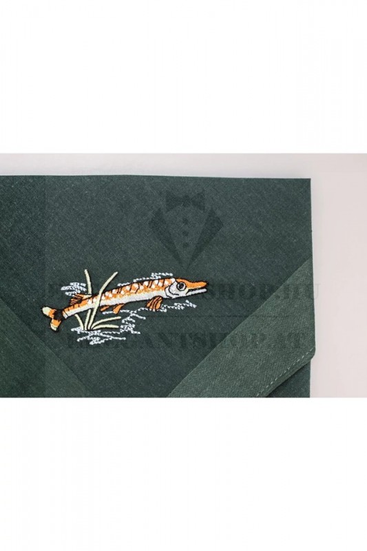 Hímzett pamut zsebkendő - Csuka Pamut zsebkendő Hímzett pamut zsebkendő - Csuka Pamut zsebkendő