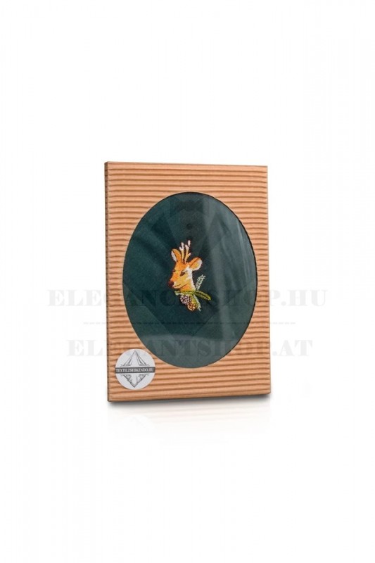                  Hímzett pamut zsebkendő - Őz Pamut zsebkendő