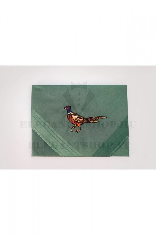 Hímzett pamut zsebkendő - Fácán Pamut zsebkendő Hímzett pamut zsebkendő - Fácán Pamut zsebkendő