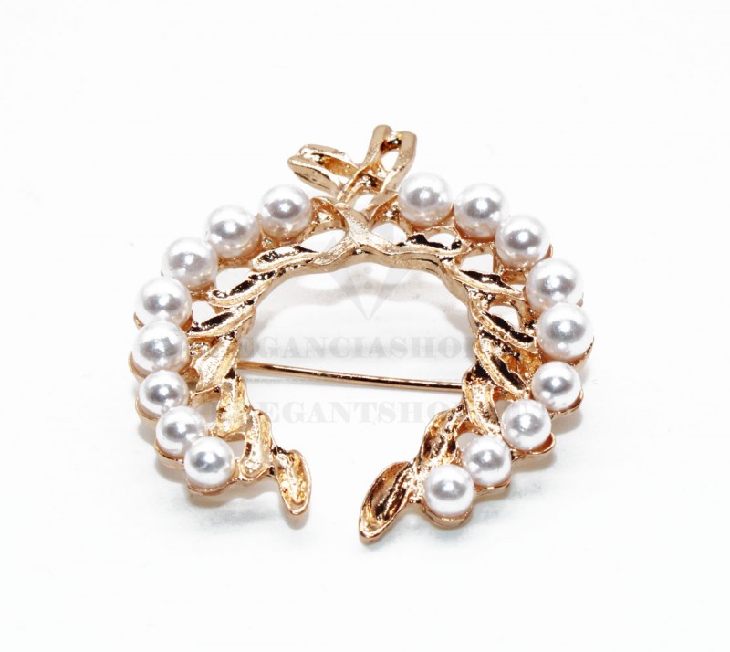 Arany bross koszorű gyönggyel Kitűzők, Brossok Arany bross koszorű gyönggyel Kitűzők, Brossok