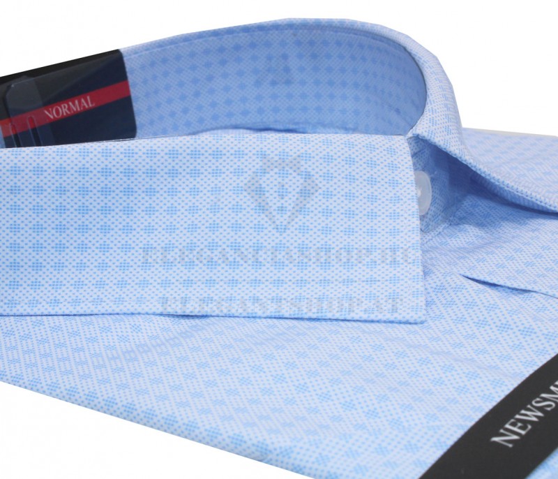      Newsmen elasztikus r.u slim ing - Világoskék aprómintás Mintás ing