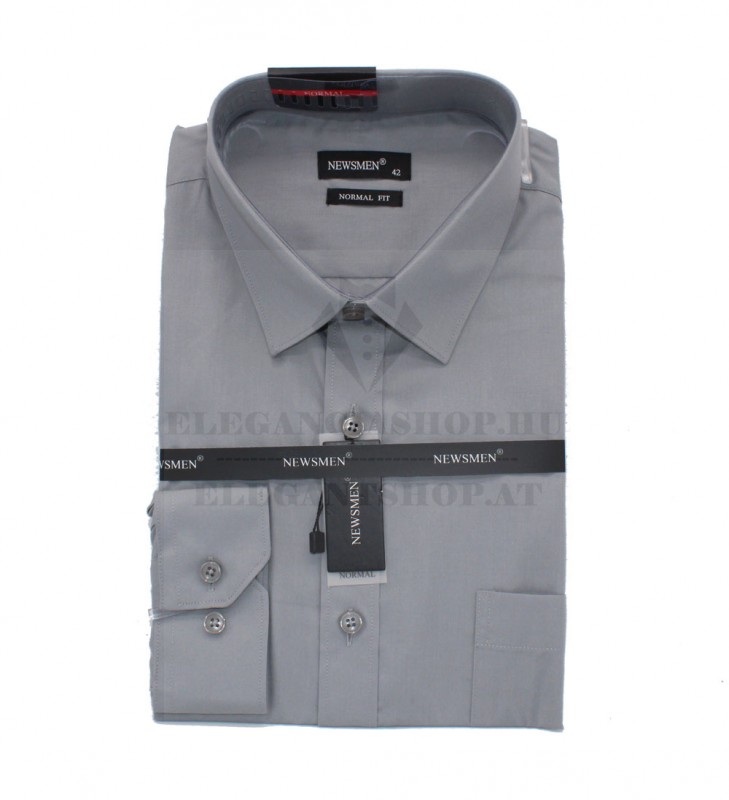            Newsmen h.u normál ing - Szürke Normál fazon