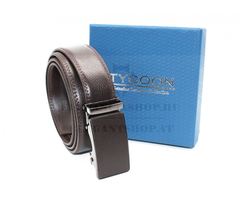                      Tycoon férfi bőr öv díszdobozban - Sötétbarna