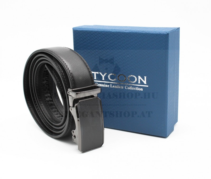 Tycoon férfi bőr öv díszdobozban - Fekete Férfi öv, ékszer Tycoon férfi bőr öv díszdobozban - Fekete Férfi öv, ékszer