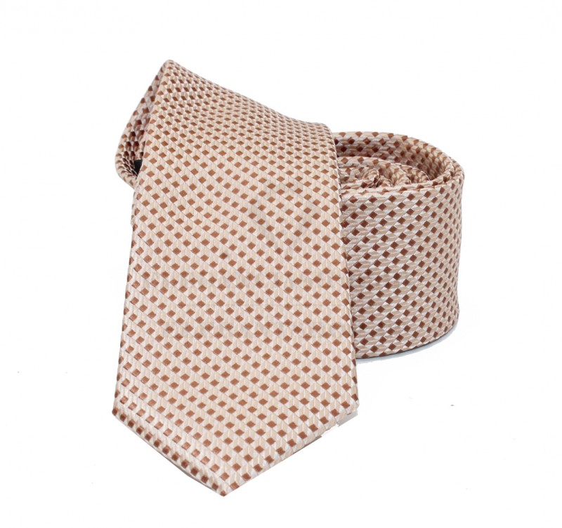                    NM slim szövött nyakkendő - Drapp aprómintás Aprómintás nyakkendő