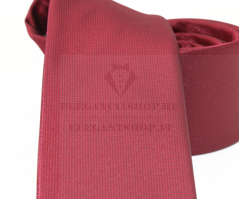 NM slim szövött nyakkendő - Meggypiros Egyszínű nyakkendő NM slim szövött nyakkendő - Meggypiros Egyszínű nyakkendő