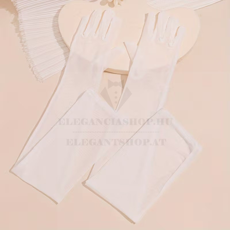     Női alkalmi hosszú tüll kesztyű - 55 cm Női alkalmi kesztyű