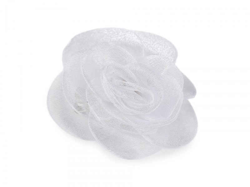                     Organza virág bross Kitűzők, Brossok