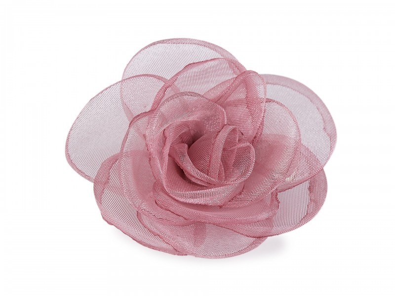                     Organza virág bross Kitűzők, Brossok