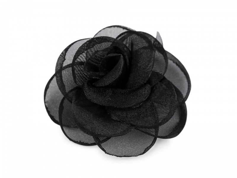                     Organza virág bross Kitűzők, Brossok