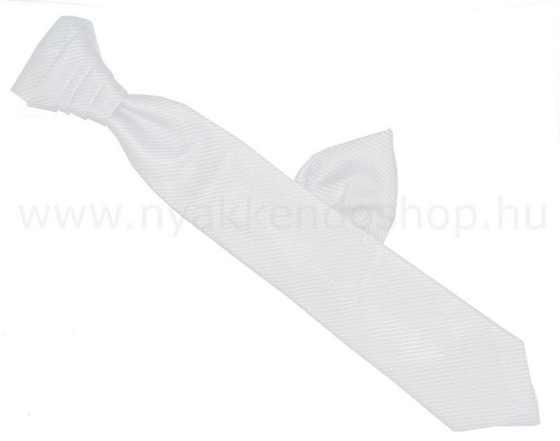Hosszított francia nyakkendő - Fehér csikos