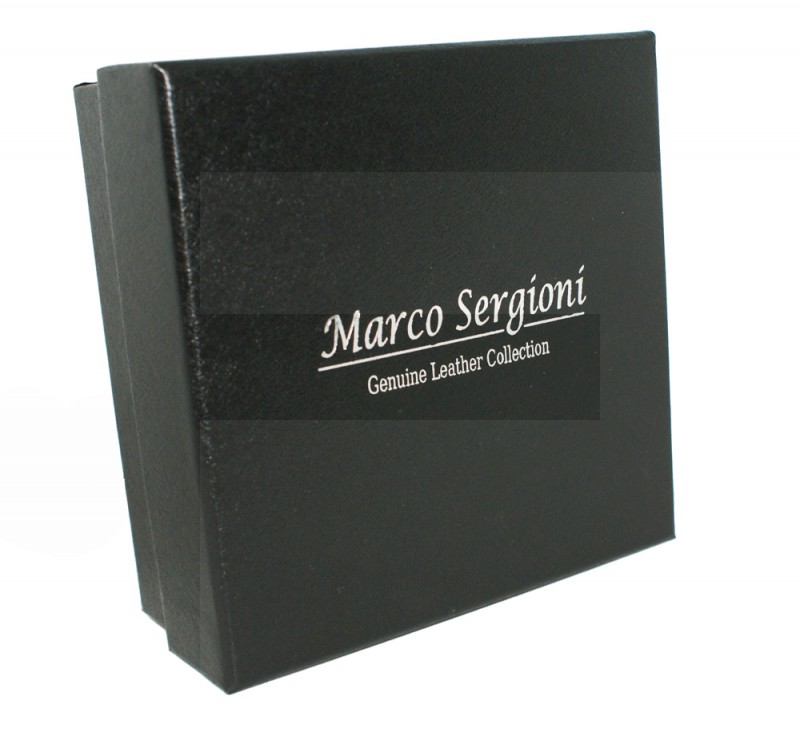    Marco Sergioni extra hosszú férfi bőr öv - Fekete Férfi öv, ékszer