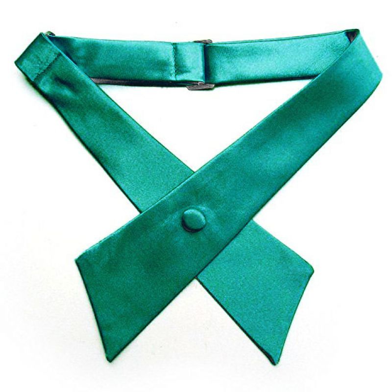   Szatén unisex kereszt nyakkendő - Zöld Női nyakkendők, csokornyakkendő