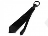 Szatén állítható nyakkendő - Fekete