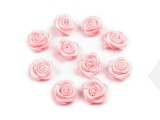 Mini textil virág 10 db/csomag - Rózsaszín Kitűzők, Brossok