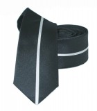                Slim nyakkendő - Fekete csíkos