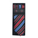 NM nyakkendő szett - Kék-piros csíkos Ajándékötletek