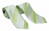         NM apa-fia nyakkendő szett - Zöld csíkos
