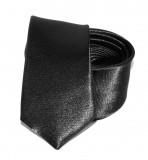 Szatén slim nyakkendő - Fekete