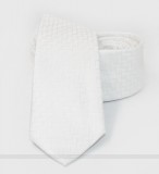      NM slim szövött nyakkendő - Fehér mintás Egyszínű nyakkendő