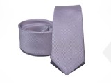 Prémium slim nyakkendő - Szürke aprómintás