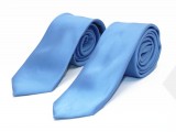      NM apa-fia slim nyakkendő szett - Égszínkék Apa-fia szett