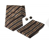                                             Díszdobozos nyakkendő szett - 3 részes Csíkos nyakkendő