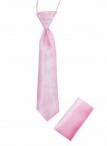 Gumis szatén gyereknyakkendő szett - Rózsaszín Gyerek nyakkendők