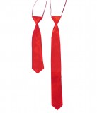 Szatén apa-fia nyakkendő szett - Piros