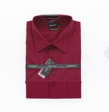                Newsmen r.u normál fit ing - Bordó Egyszínű ing