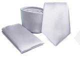    Prémium nyakkendő szett - Ezüst Egyszínű nyakkendő