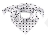 Pöttyös pamut kendő - Fekete-fehér Női divatkendő és sál