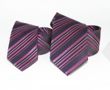      NM apa-fia nyakkendő szett - Lila csíkos Apa-fia szett