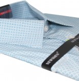      Newsmen elasztikus r.u normál fit ing - Kék mintás Mintás ing