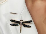 Bross szitakötő kövekkel kitűző Kitűzők, Brossok