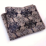                     Exkluzív díszzsebkendő - Arany-sötétkék mintás