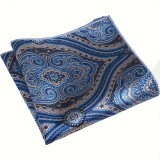                     Exkluzív díszzsebkendő - Kék mintás