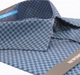             NM h.u slim elasztikus ing - Sötétkék mintás Slim, Smart fazon