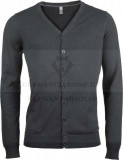                                 Férfi pamut gombos kardigán - Sötétszürke Férfi pólók,pulóverek