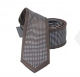                    NM slim szövött nyakkendő - Barna aprópöttyös Aprómintás nyakkendő