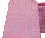                    NM slim szövött nyakkendő - Rózsaszín aprómintás