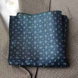                     Exkluzív díszzsebkendő - Kék mintás