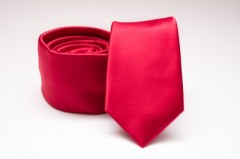    Prémium slim nyakkendő - Meggypiros Egyszínű nyakkendő