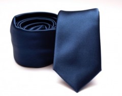    Prémium slim nyakkendő - Sötétkék Egyszínű nyakkendő