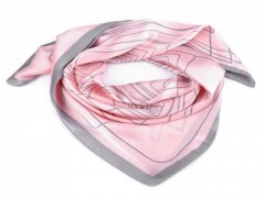 Szatén csíkos kendő - Rózsaszín Női divatkendő és sál