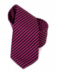               Goldenland slim nyakkendő - Pink csíkos 