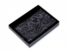 Paisley díszzsebkendő dobozban - Fekete 